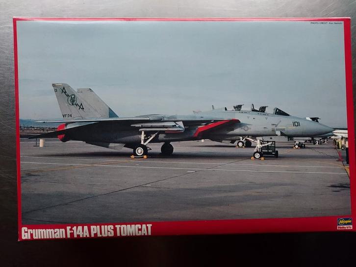 Grumman F-14A plus Tomcat, 1/48, Hasegawa, Hobby en Vrije tijd, Modelbouw | Vliegtuigen en Helikopters, Zo goed als nieuw, Hasegawa