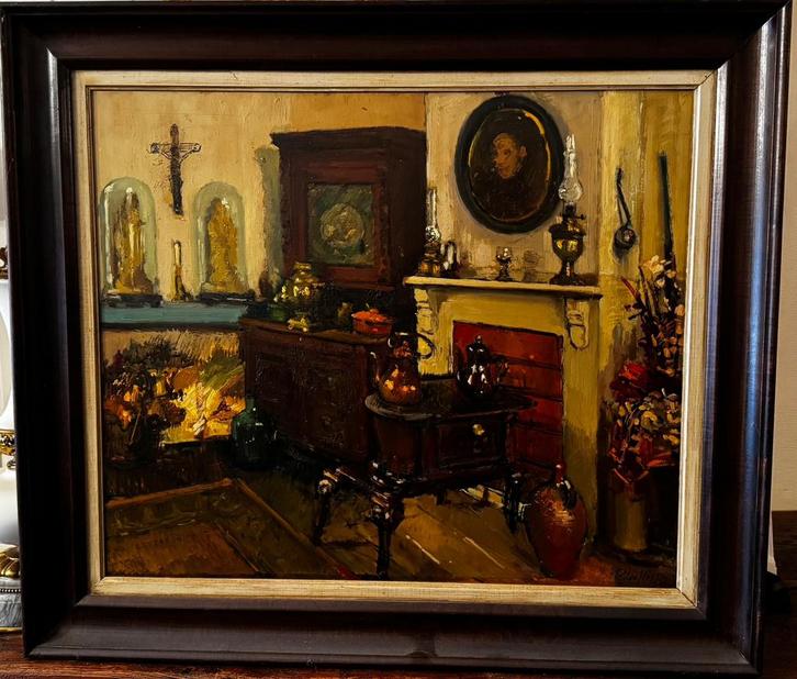 Origineel schilderij van Remi Van Sluys , Olieverf op doek, Antiek en Kunst, Kunst | Schilderijen | Klassiek, Ophalen