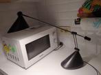 Bureau of tafellamp, 2 standen, verstelbare lengte en kop, Ophalen, 50 tot 75 cm, Zo goed als nieuw, Glas