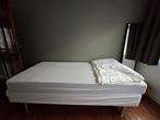 Boxspring 1 personne, 200 cm, Blanc, Une personne, Comme neuf