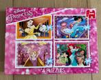 Puzzel Disney Princess 4 puzzels, Ophalen, 10 tot 50 stukjes, Zo goed als nieuw, 2 tot 4 jaar