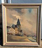 Huile sur toile village signe r balossier, Antiek en Kunst, Kunst | Schilderijen | Klassiek, Ophalen