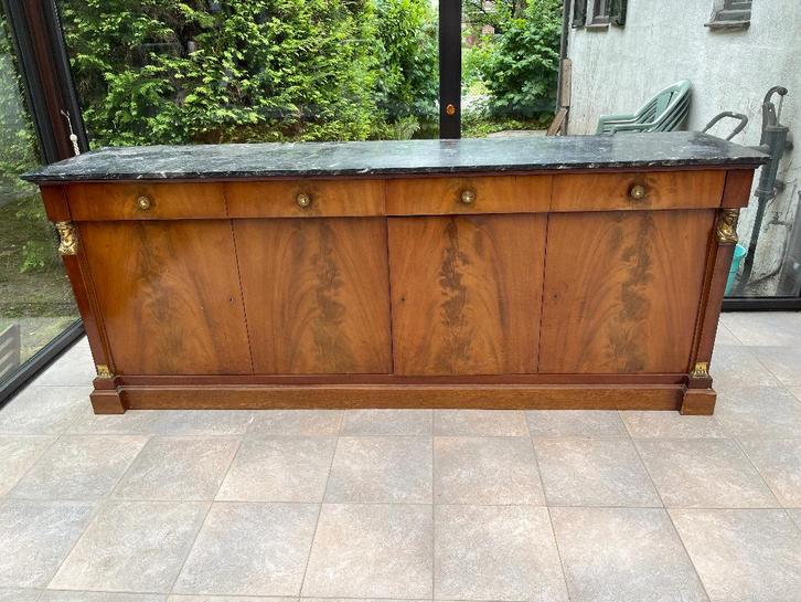 Armoire antique de style néo-Empire avec dessus en marbre, Antiquités & Art, Antiquités | Meubles | Armoires, Enlèvement