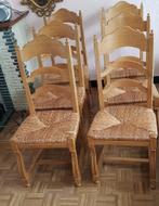 6 mooie stoelen in massief eik, Huis en Inrichting, Stoelen, Zo goed als nieuw, Hout, Ophalen