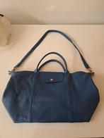 blauwe handtas Longchamp, Handtassen en Accessoires, Handtas, Blauw, Gebruikt, Ophalen of Verzenden