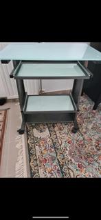 Zeer Mooie glazen laptop-bureau, Ophalen of Verzenden, Zo goed als nieuw, Overige vormen, Glas