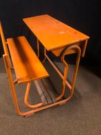 Leuke vintage antieke bureau schoolbank, Ophalen, Gebruikt, Bureau
