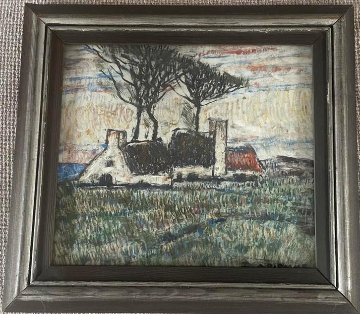 Belle peinture d'Alfons Blomme (ferme), Antiquités & Art, Art | Peinture | Classique, Enlèvement