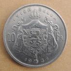 1932 Vier Belga 20 frank PA L3 Port 3,5 euro sous enveloppe, Postzegels en Munten, Munten | België, Verzenden, Metaal, Losse munt