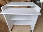 Computertafel wit laminaat met stekkerblok, Ophalen, Overige materialen, 70 tot 120 cm, Zo goed als nieuw