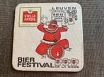 Vieux sous-bock STELLA ARTOIS  Festival de la Bière  Louvain, Ophalen of Verzenden, Gebruikt, Viltje(s), Stella Artois
