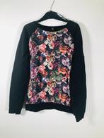 Zwarte sweater met bloemenprint (XS/S) in nieuwstaat, Kleding | Dames, Ophalen of Verzenden, Zo goed als nieuw, Rainbow, Maat 36 (S)