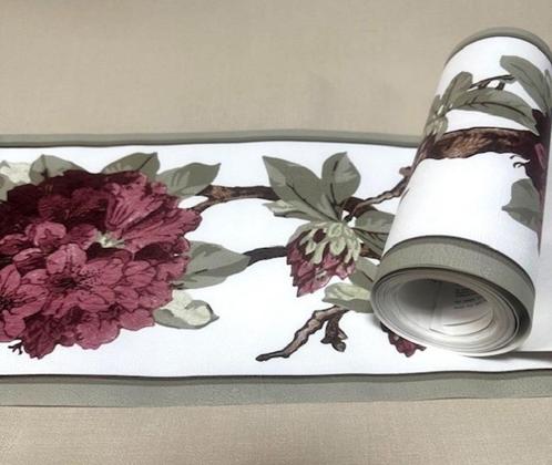 Rand met Hortensia's in Rood en Wit:Romantische Charme, Huis en Inrichting, Stoffering | Behang, Rood, Wit, minder dan 10 m², Ophalen of Verzenden