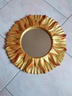 Miroir soleil doré, Maison & Meubles, Comme neuf, Rond, Moins de 50 cm, Enlèvement ou Envoi