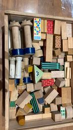 Vintage oude blokkendoos van vroeger ook zoldervonst, Ophalen, Gebruikt