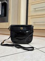Vintage Delvaux schoudertas van lakleer, Handtassen en Accessoires, Tassen | Schoudertassen, Overige merken, Gebruikt, Zwart, Ophalen of Verzenden