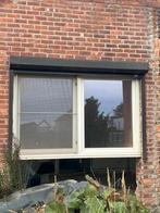 2 dubbele ramen mét rolluik + vliegenraam - PVC - 2020, Doe-het-zelf en Bouw, Ophalen, Gebruikt, Gevelraam of Ruit, Dubbelglas
