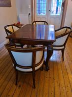 Table polie avec entretoise, Antiek, 100 à 150 cm, Cinq personnes ou plus, Enlèvement