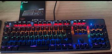 Trust GXT 865 Asta Mechanisch Gaming Toetsenbord RGB Azerty beschikbaar voor biedingen
