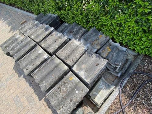 Set sneldek dakpannen, Doe-het-zelf en Bouw, Dakpannen en Dakbedekking, Gebruikt, Dakpannen, Steen of Klei, Zwart, 15 m² of meer
