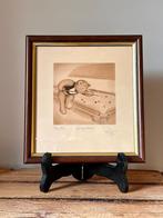 Print tekening Sue Willis beer en biljart vintage, Ophalen of Verzenden