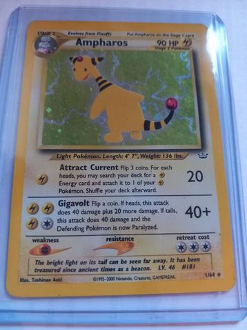 Ampharos HOLO pokemon kaart, Hobby en Vrije tijd, Verzamelkaartspellen | Pokémon, Ophalen of Verzenden, Gebruikt