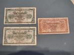 3 bankbiljetten | België | Wereldoorlog 1943, Postzegels en Munten, Ophalen of Verzenden, Setje