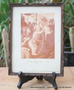 Retro vintage antieke oude kader lijst Maria en Jesus kerst, Ophalen of Verzenden