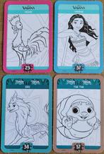 4 verzamelkaarten Disney Colour Magic - Vaiana en Raya, Verzamelen, Disney, Ophalen of Verzenden, Overige figuren, Zo goed als nieuw