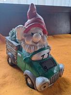 Kabouter in auto, Ophalen, Gebruikt, Overige materialen, Tuinkabouter