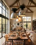 3 grote industriële hanglampen e27, Ophalen of Verzenden