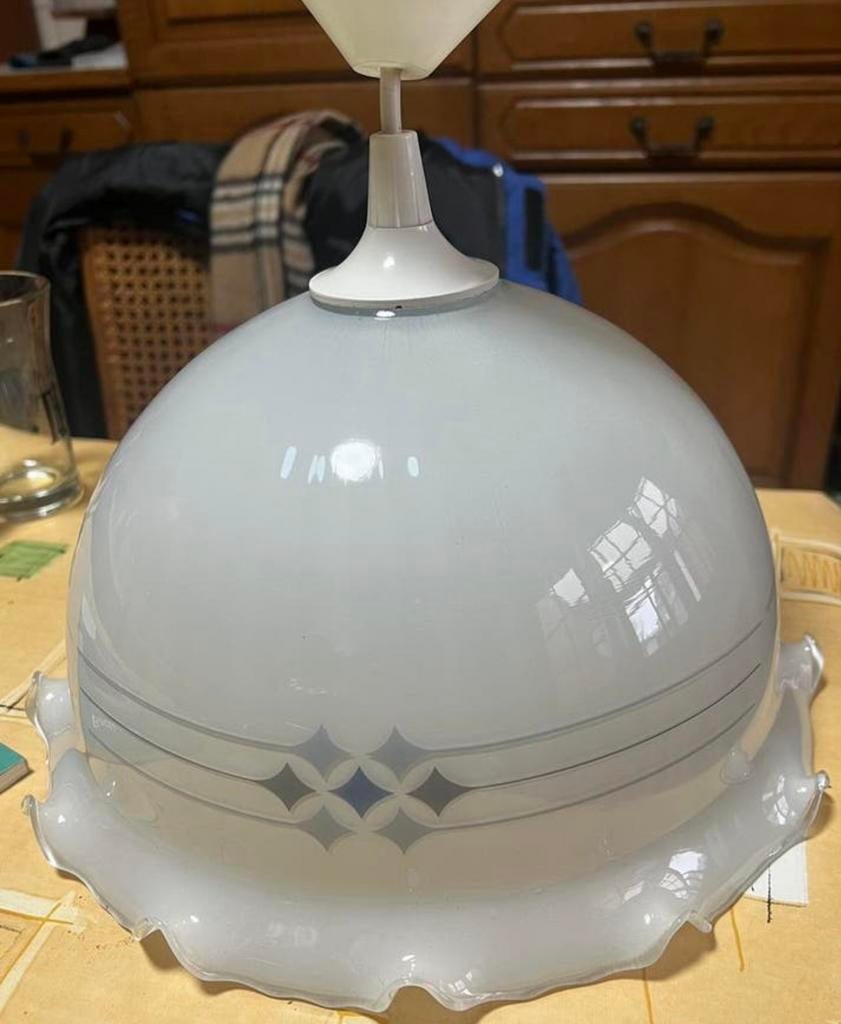 Te koop vintage lamp glas, Ophalen, Zo goed als nieuw, Glas