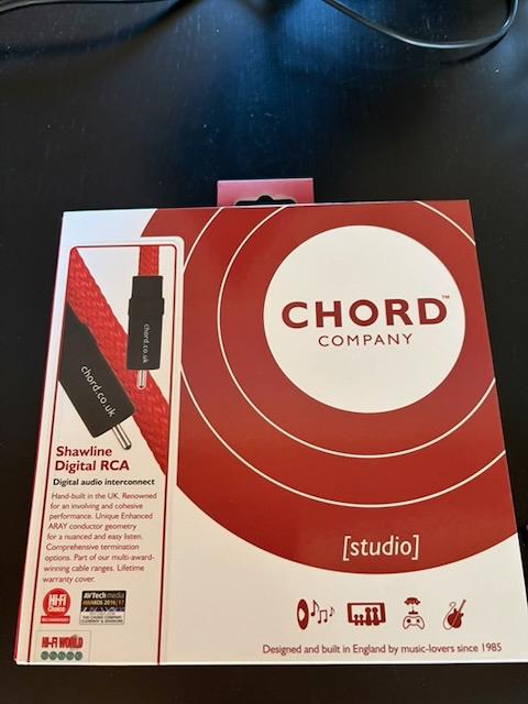 Chord Shawline Digital coax 1m, TV, Hi-fi & Vidéo, Câbles audio & Câbles de télévision, Comme neuf, Câble Interlink, Moins de 2 mètres