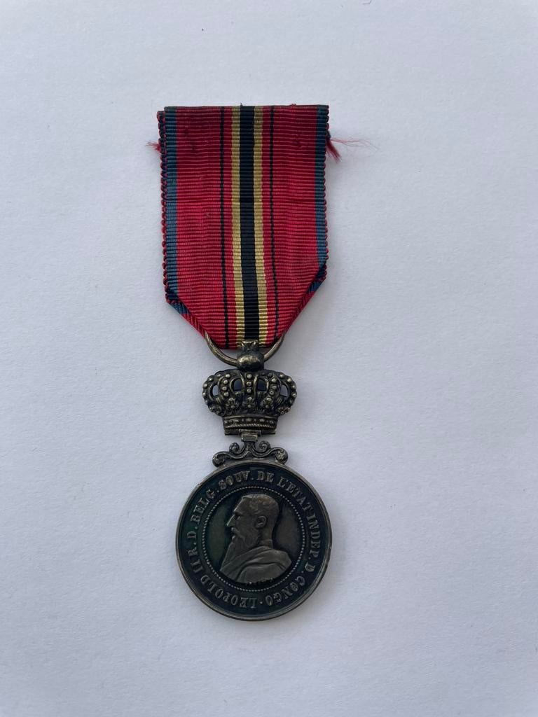 Medaille Congo Leopold II reddersmedaille, Verzamelen, Ophalen of Verzenden