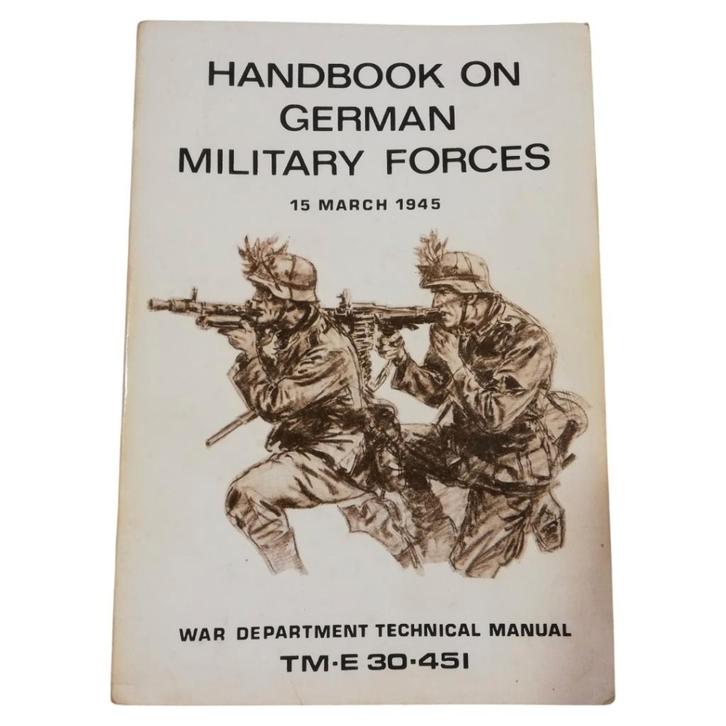 Handbook on German Military Forces, Collections, Objets militaires | Seconde Guerre mondiale, Armée de terre, Enlèvement ou Envoi