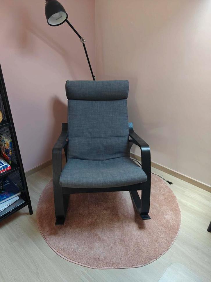 ️ AFFAIRE À SAISIR : Fauteuil à bascule gris/noir TBE, Maison & Meubles, Fauteuils, Comme neuf, Bois, Enlèvement