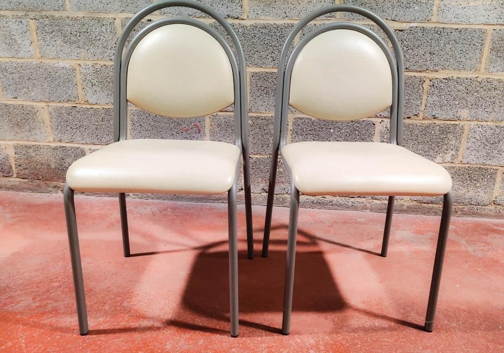 Twee stoelen, Maison & Meubles, Chaises, Enlèvement, Comme neuf, Gris, Deux