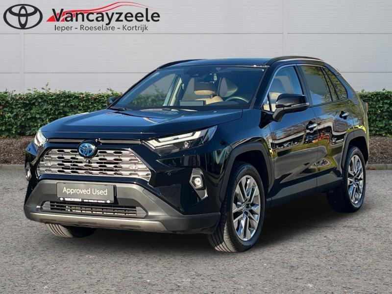Toyota RAV-4 Premium Plus 4x4+360cam+gps+sens V+A, Auto's, Toyota, Zwart, 5 deurs, Hybride Elektrisch/Benzine, Rav4
