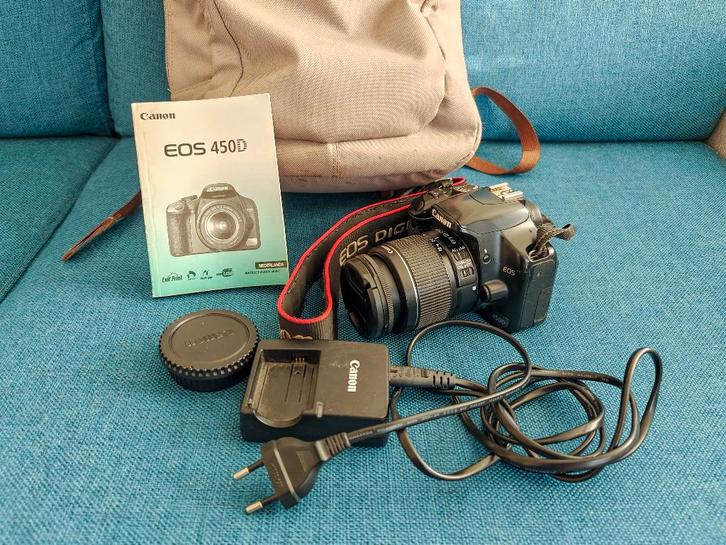 Hele mooie Canon EOS 450D Spiegelreflexcamera set aangeboden, TV, Hi-fi & Vidéo, Appareils photo numériques, Comme neuf, Reflex miroir