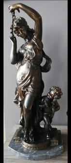 Beeld op marmeren voet, Antiek en Kunst, Ophalen