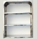 Étagères Bibliothèque Rangement - 76x60 cm - BOMBAY INOX, Envoi, Neuf