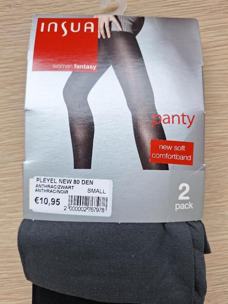 2 panty's donkergrijs en zwart, Kleding | Dames, Leggings, Maillots en Panty's, Maat 36/38 (S), Zwart, Nieuw, Ophalen of Verzenden