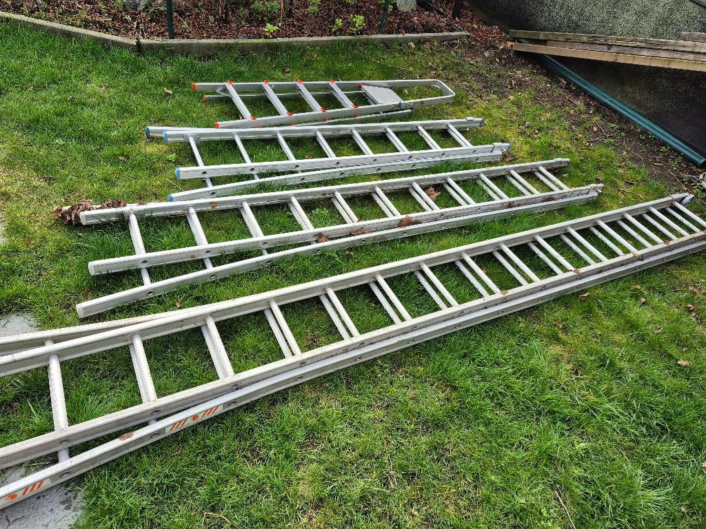 Ladders, Doe-het-zelf en Bouw, Ladders en Trappen, Ophalen, Gebruikt, Ladder, Opvouwbaar of Inschuifbaar