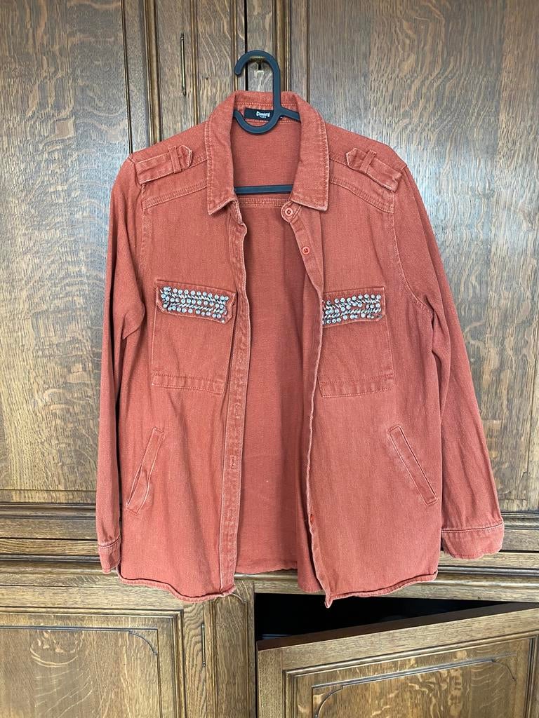 Vete chemise jeans terracotta, Enlèvement ou Envoi, Neuf, Taille 38/40 (M), Orange