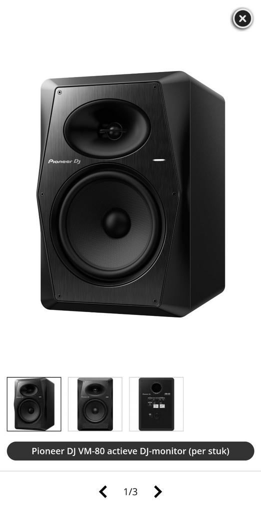 Pioneer DJ DM-80 âgé de quelques mois, TV, Hi-fi & Vidéo, Enceintes, Enlèvement ou Envoi, Comme neuf, 120 watts ou plus, Autres marques