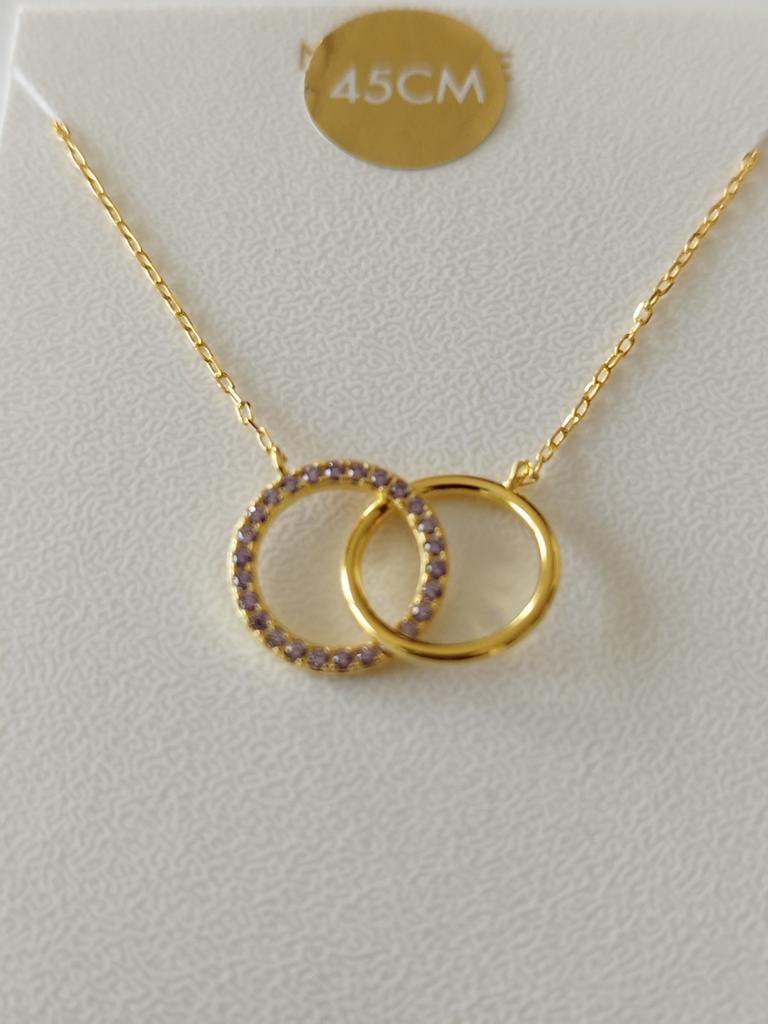 Chaîne en argent sterling 925 plaqué or., Bijoux, Sacs & Beauté, Pendentifs, Enlèvement ou Envoi, Or, Or