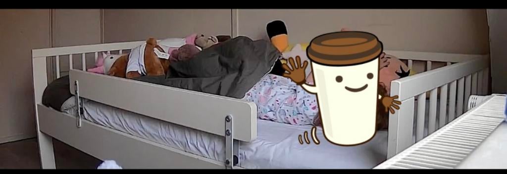 Peuterbed met matras en lattenbodem, Gebruikt, 70 tot 85 cm, Minder dan 140 cm, Ophalen