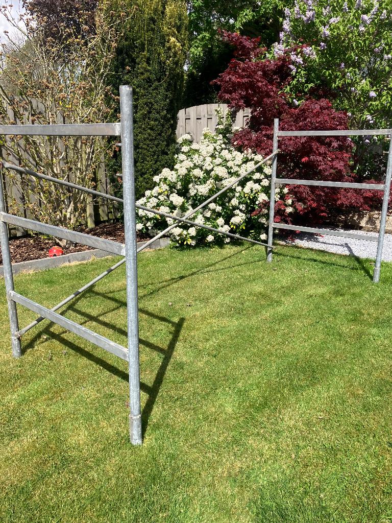 Bouwstelling, Doe-het-zelf en Bouw, Steigers, Ophalen, Gebruikt, Gevelsteiger, 5 meter of hoger