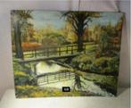 Œuvre magnifiquement peinte « Pont sur la rivière »De Maeyer, Enlèvement ou Envoi