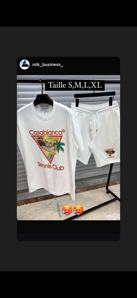 Casablanca tennisclub set, wit, S-XL, Kleding | Dames, Sportkleding, Zo goed als nieuw, Wit, Ophalen of Verzenden